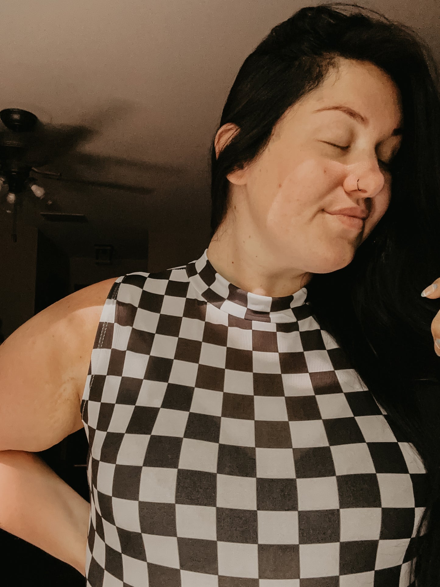 Checkered Bodysuit