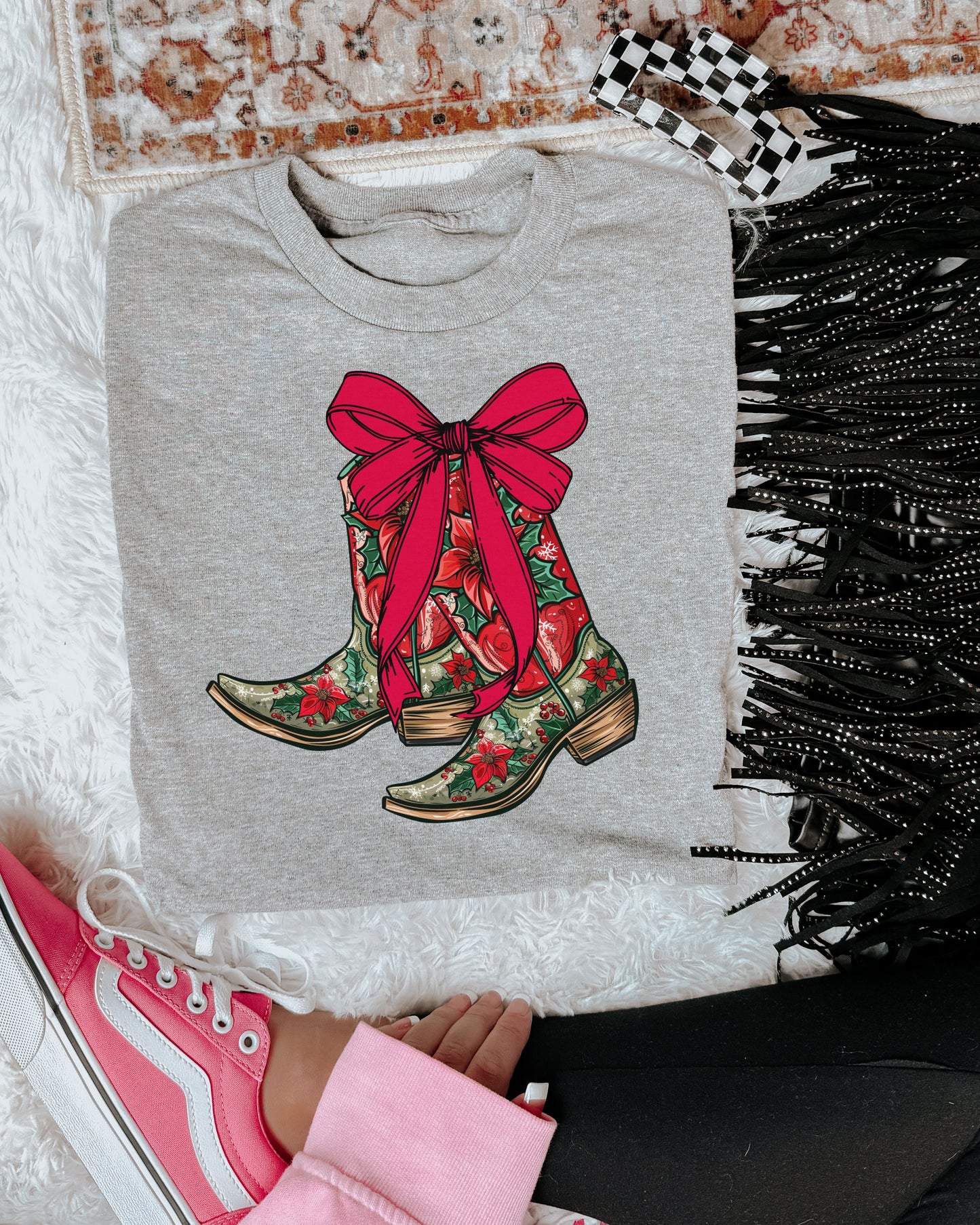Christmas Boots Tee (Ash)