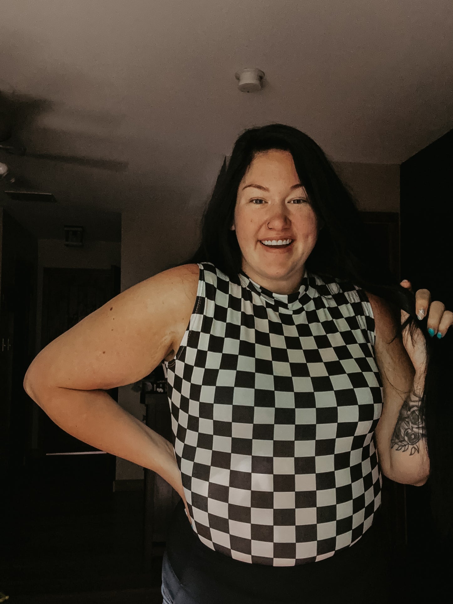 Checkered Bodysuit