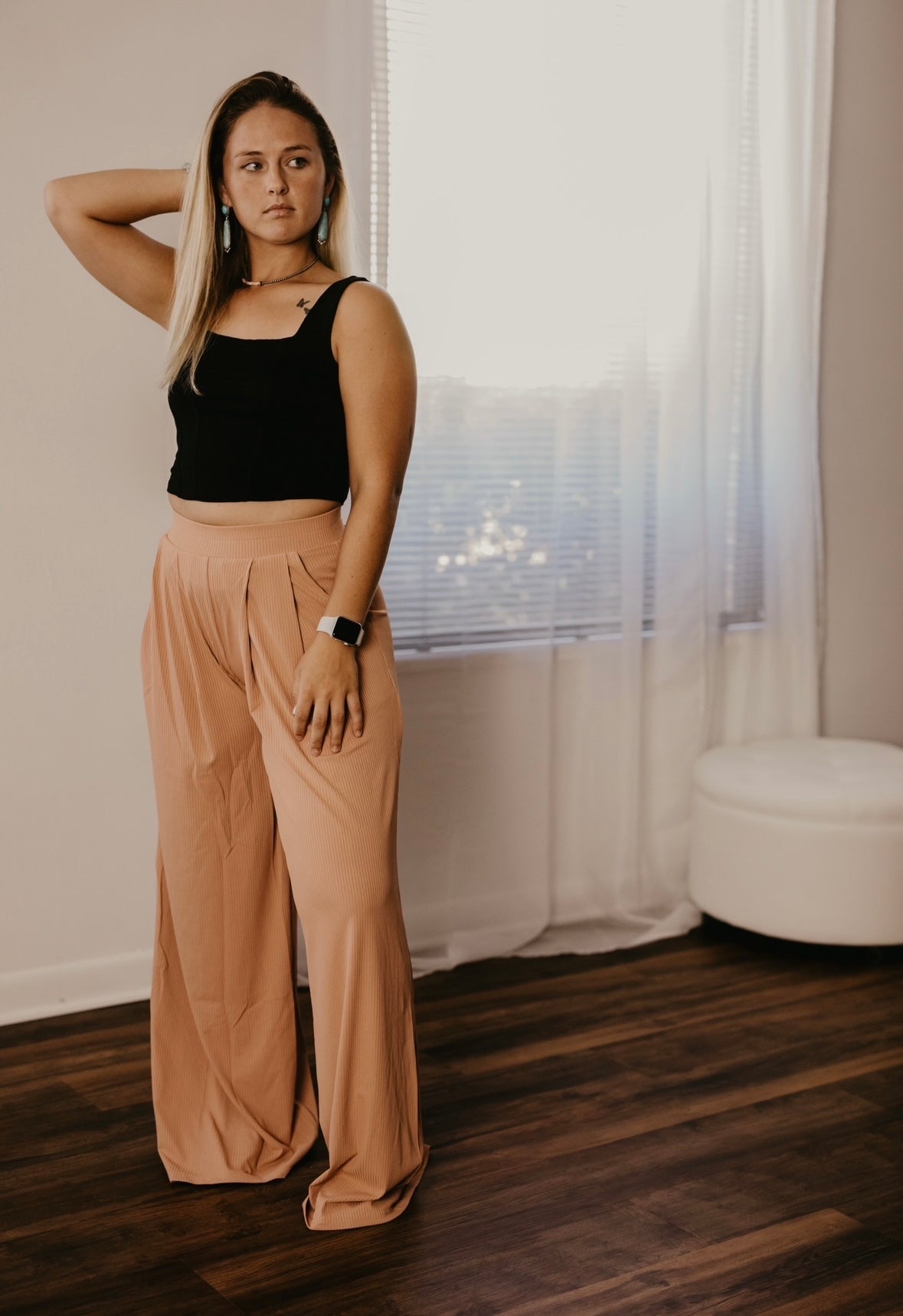 Lizzy Wide Leg Pants in Mauve