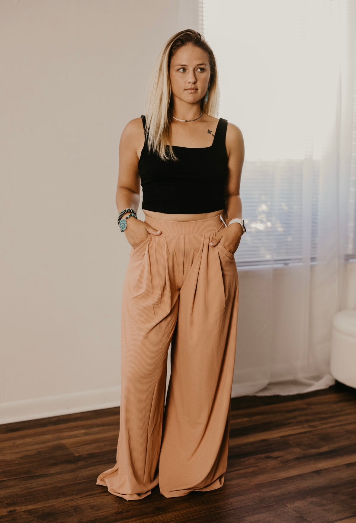 Lizzy Wide Leg Pants in Mauve