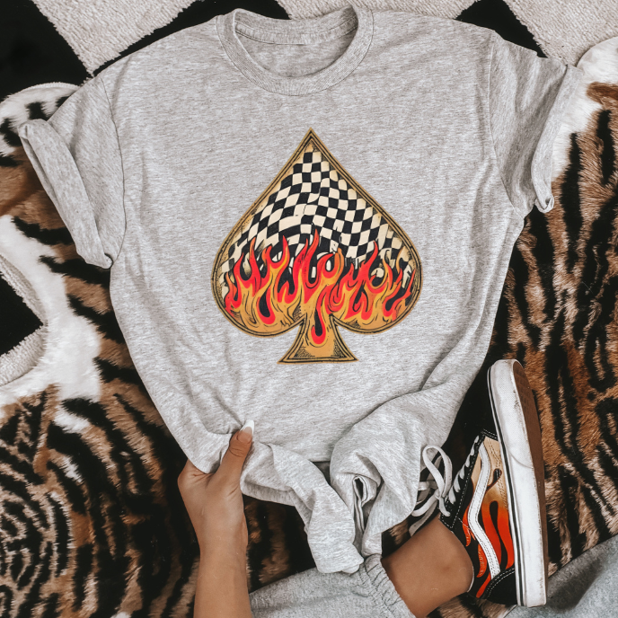 Flaming Spade Tee