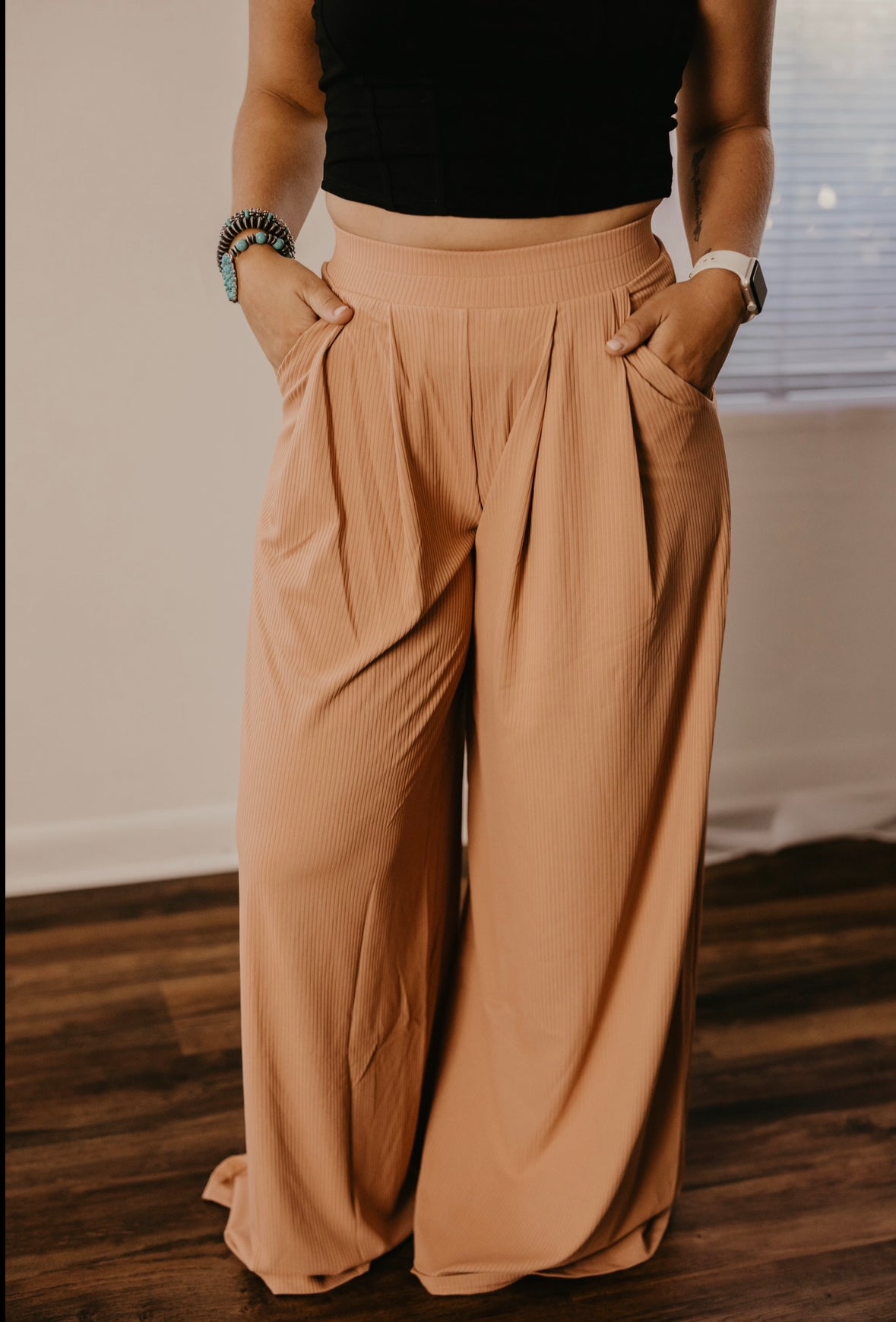 Lizzy Wide Leg Pants in Mauve