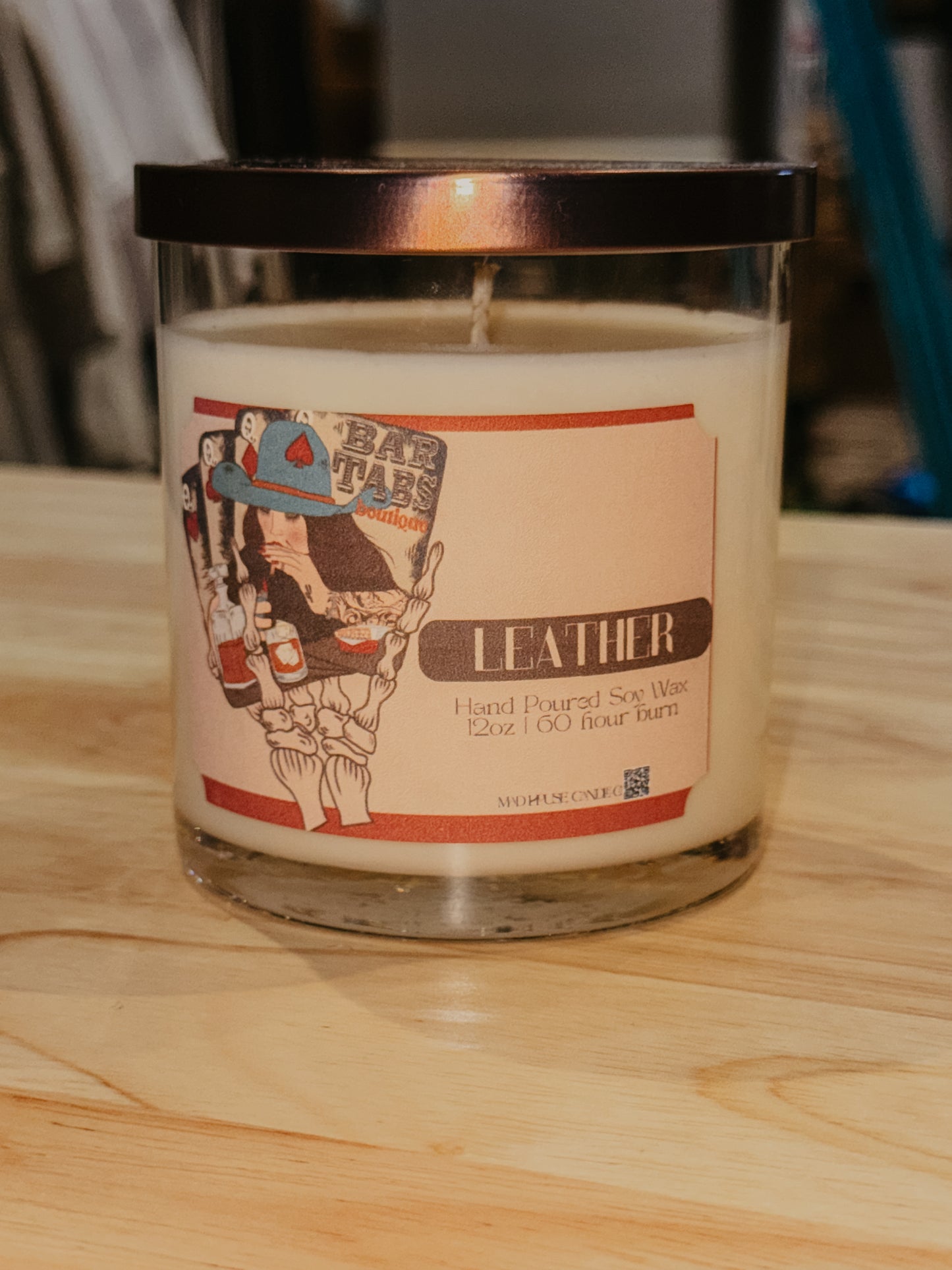 Leather candle