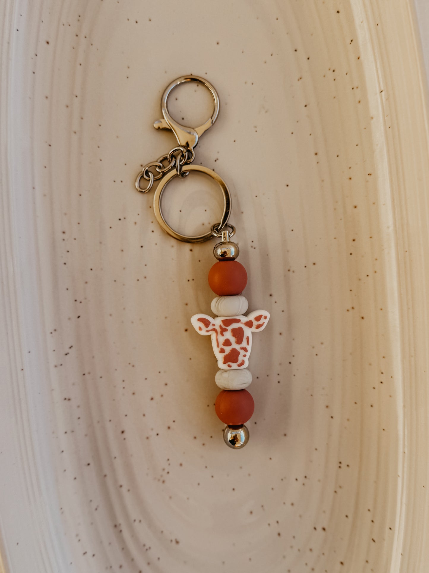 Cow/ Cow Print Key Chain