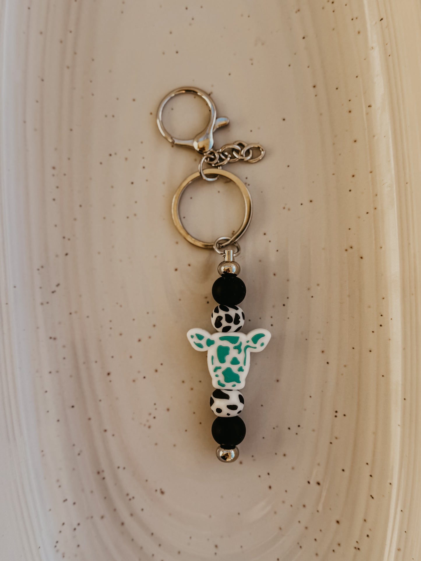 Cow/ Cow Print Key Chain
