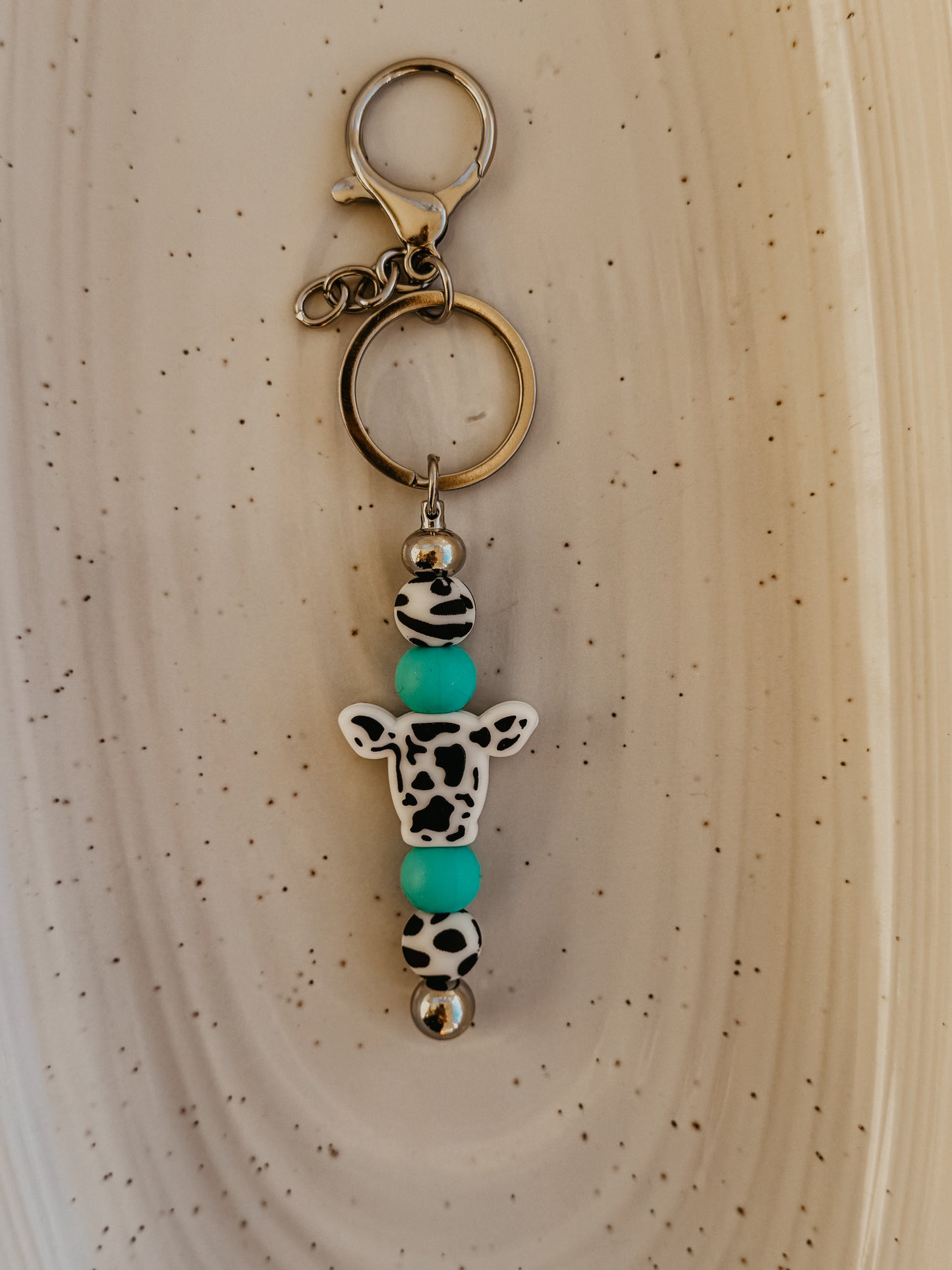 Cow/ Cow Print Key Chain