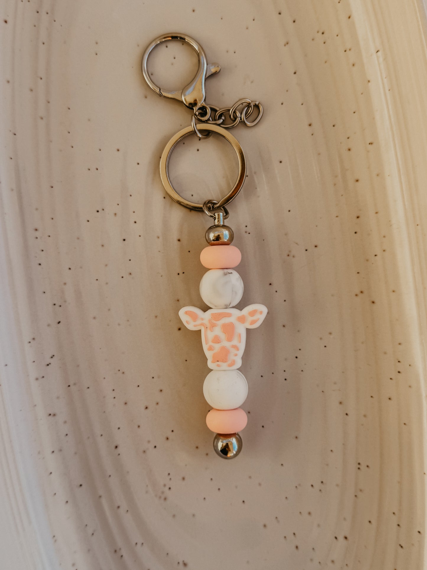 Cow/ Cow Print Key Chain