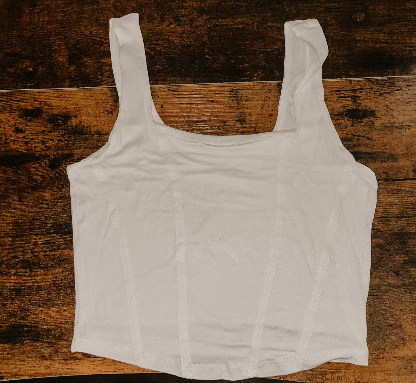 OKC Crop Tank in White