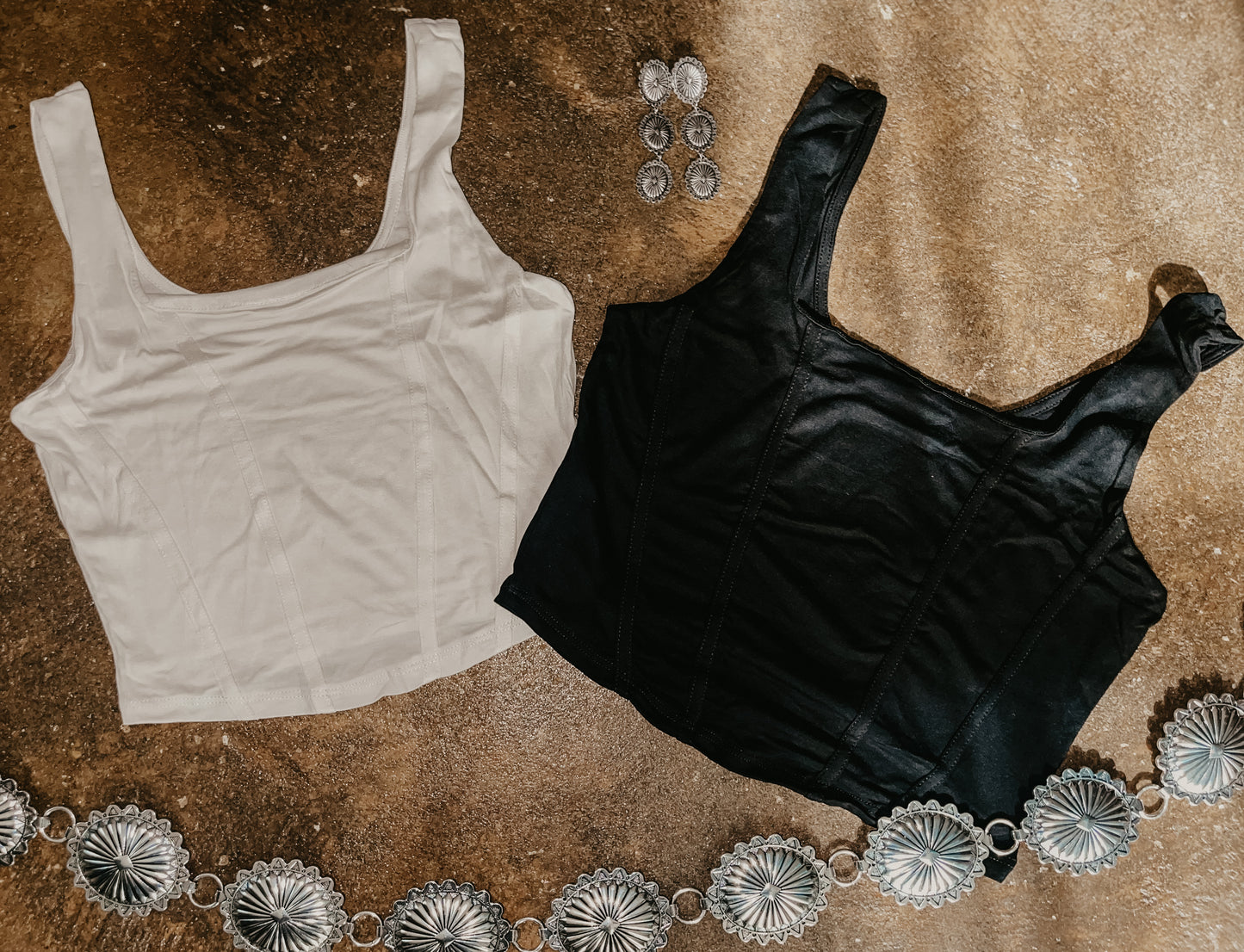 OKC Crop Tank in White