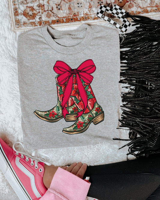 Christmas Boots Tee (Ash)
