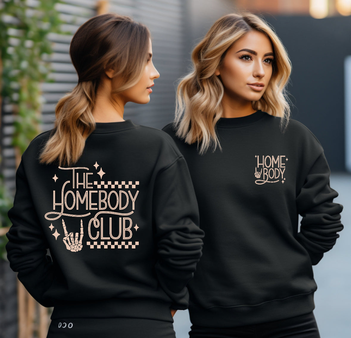 Homebody Crewneck Tan Lettering