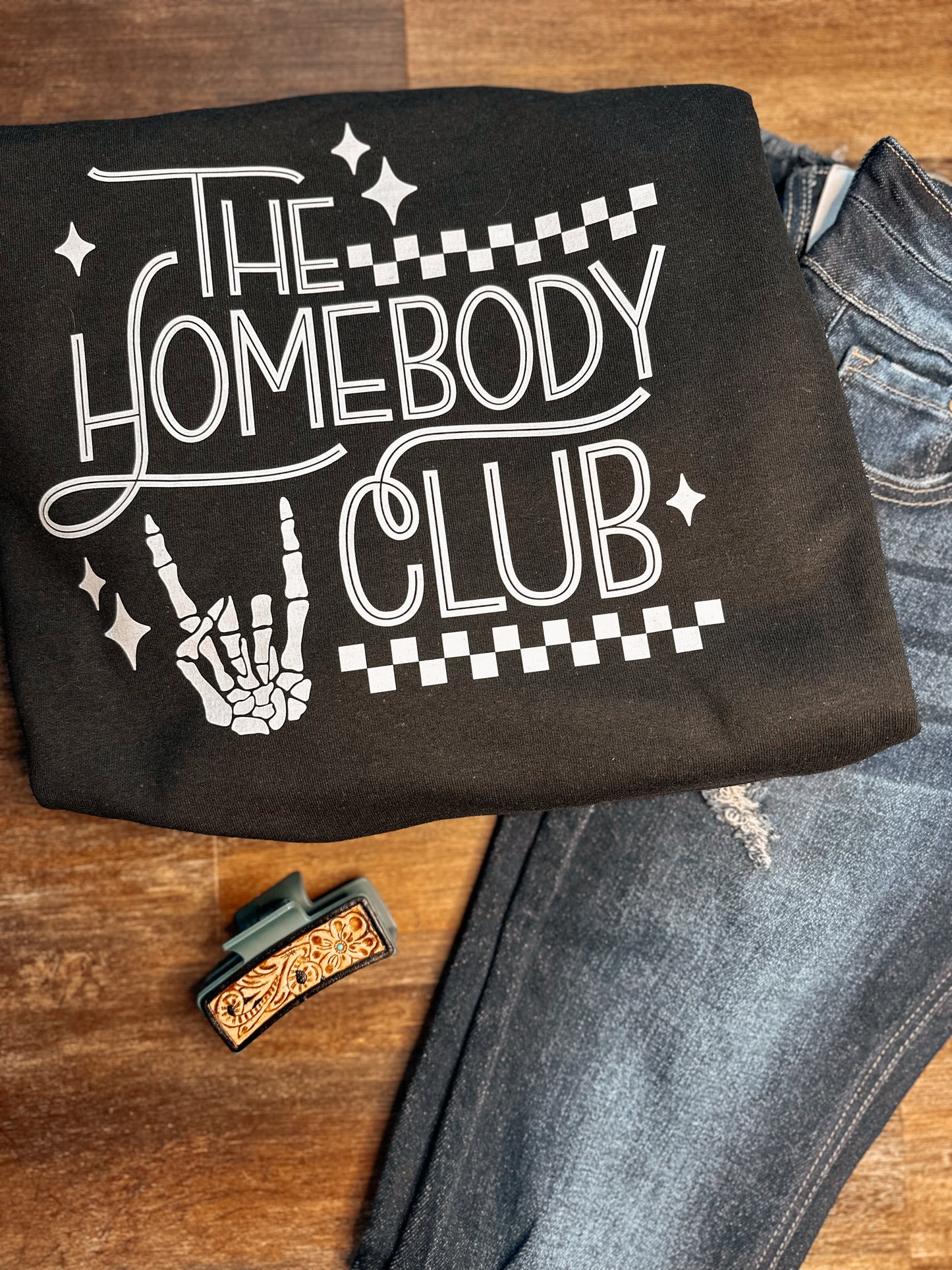 Homebody Crewneck White Lettering