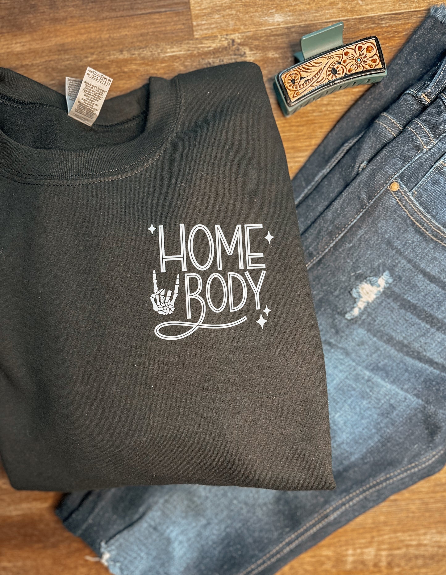 Homebody Crewneck White Lettering