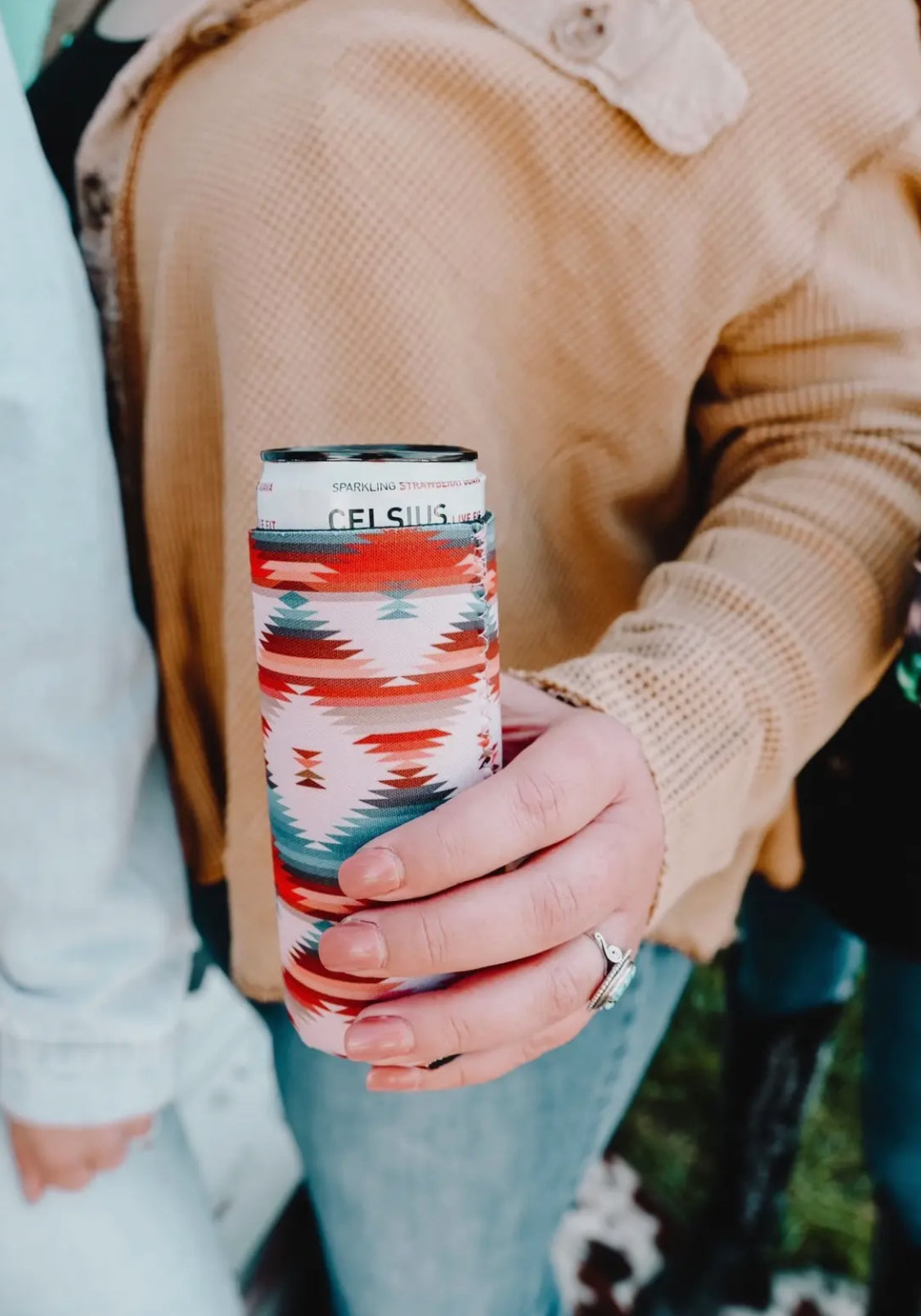 Tall Boy Aztec Koozie