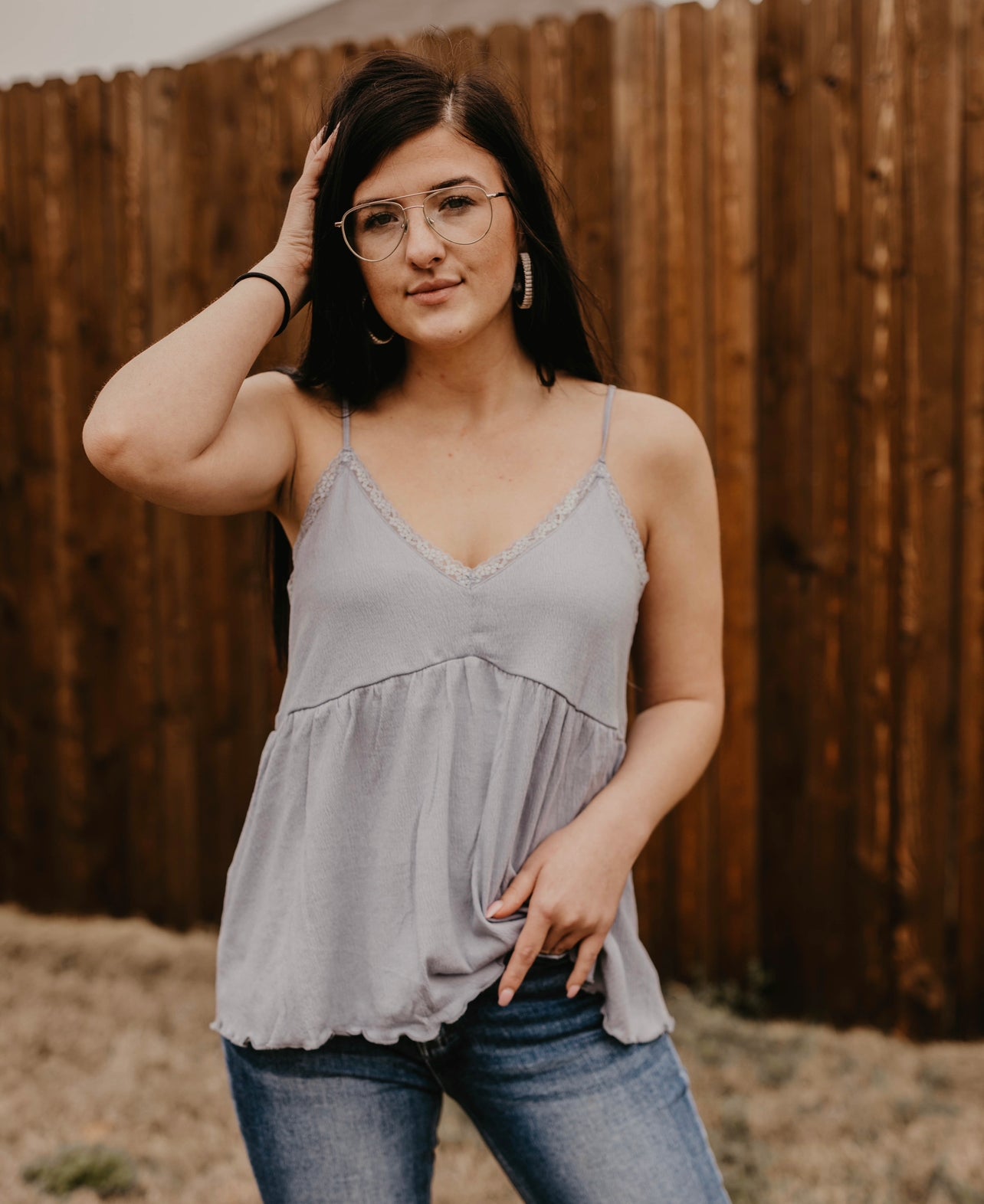 Everyday Basic Tank in Lilac Grey