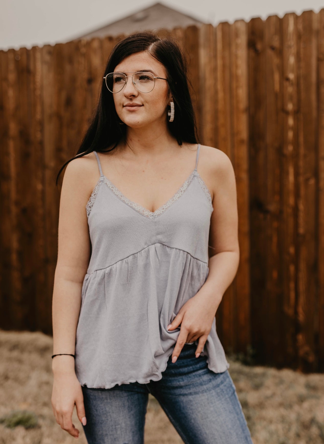 Everyday Basic Tank in Lilac Grey